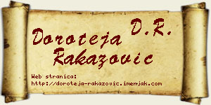 Doroteja Rakazović vizit kartica